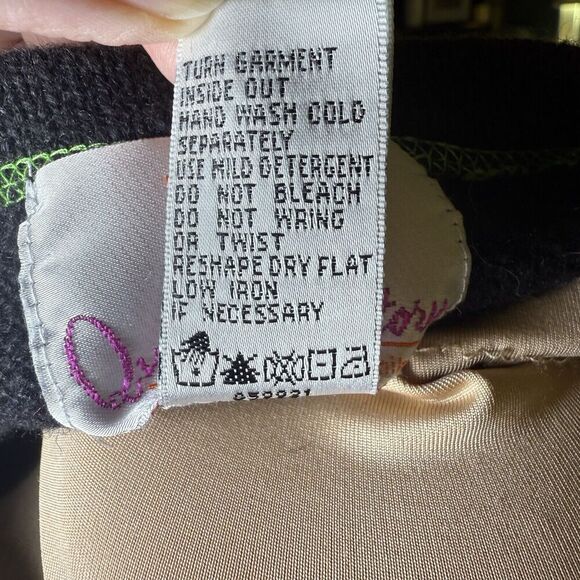 Quacker Factory SZ M Ugly Christmas Cat Snowman Sweater Scarf Embroidered Winter - Picture 12 of 13